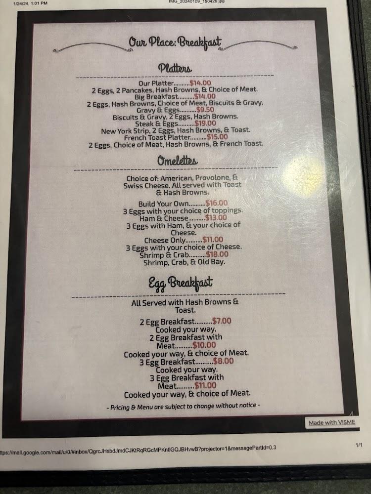 Bottom of the Hill Bar and Grill Menu image 4